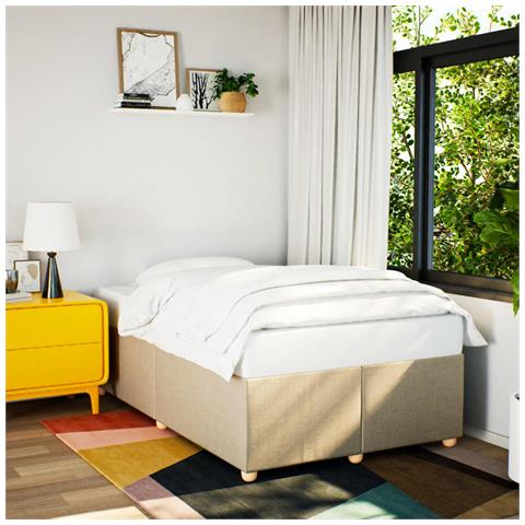 Giroletto Senza Materasso Crema 120x200 Cm Tessuto - Foto 1