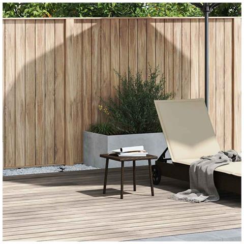 Tavolino Giardino Rettangolare Marrone 40x40x37 Cm Polyrattan - Foto 2