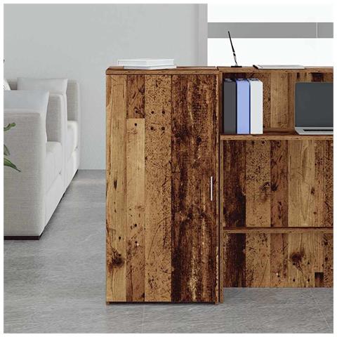 Mobile Portaoggetti Legno Antico 50x45x103,5 Cm In Truciolato - Foto 3