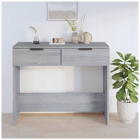 Lusso Casadino - Tavolino Consolle Grigio Sonoma 90x36x75 Cm Legno Multistrato - Foto 2