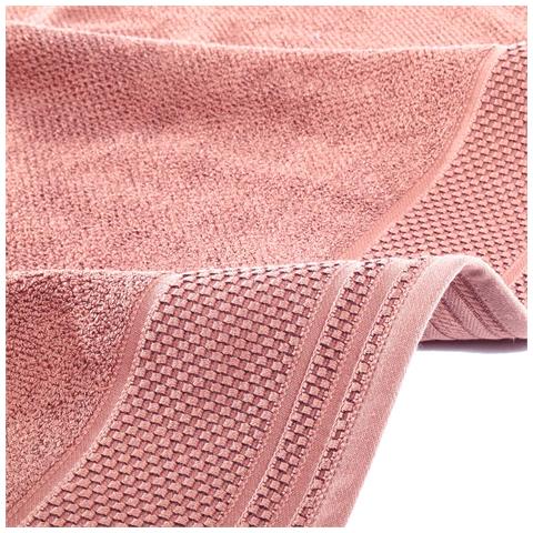 Asciugamano Con Ospite Spugnissima Gim In Cotone Colore Rosa Misura Cm 40x5560x100 - Foto 2