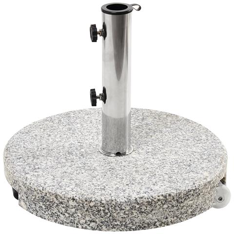 Base Per Ombrellone Cerzeto Grigio Rotonda 30 Kg - Foto 2