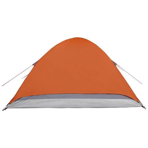 Tenda da Campeggio a Cupola 4 Persone Grigio e Arancione - Foto 8