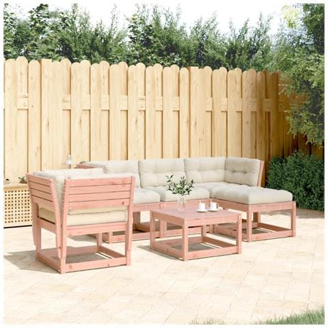 Set Divani Giardino 5 pz con Cuscini Legno Massello di Douglas - Foto 2