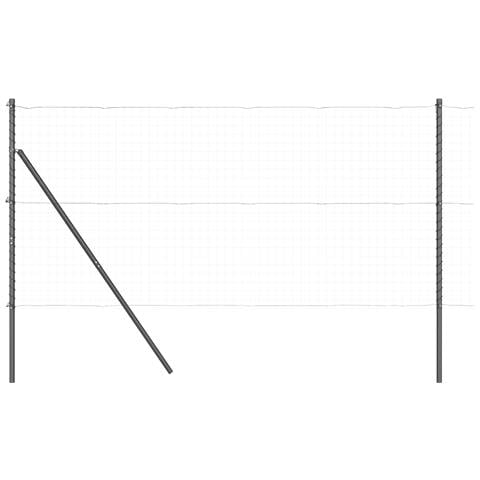 posti per recinzione  52 pcs Grigio Ø32 mm 170 cm Acciaio zincato - Foto 1