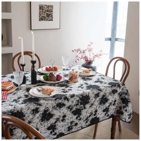 Tovaglia Da Tavola Francese - Jacquard Con Graffiti Neri, Varie Misure M - Foto 5