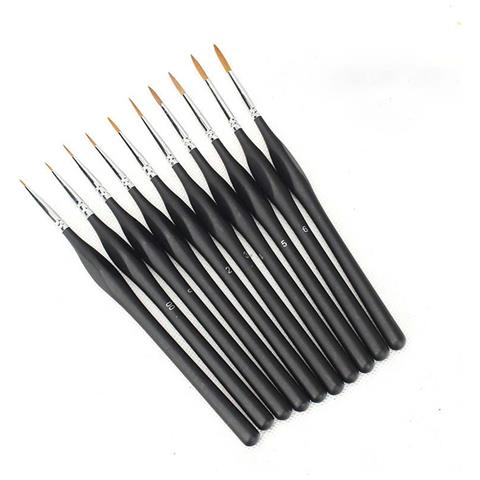 Set Di 10 Pennelli Per Acquerello Con Punta Fine - Set Completo - Foto 1