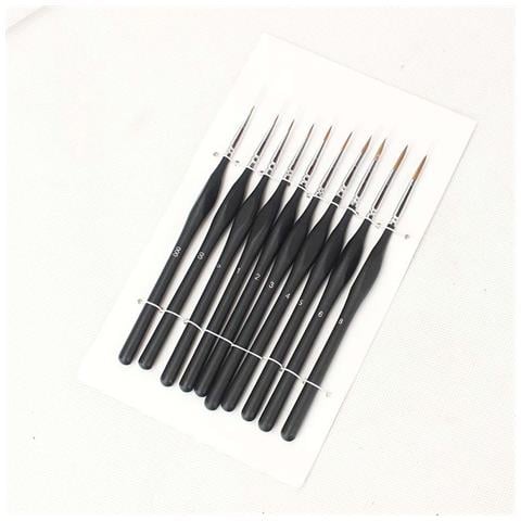 Set Di 10 Pennelli Per Acquerello Con Punta Fine - Set Completo - Foto 2