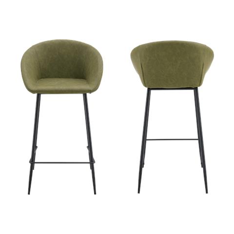 Set Di 2 Sgabelli Da Bar Achille In Similoro Verde - Foto 8