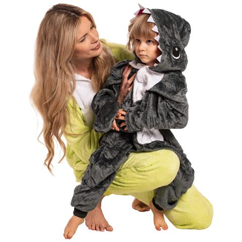 Pigiama Per Bambini Kigurumi Onesie Costume Squalo Grigio 115-125 Cm - Foto 2