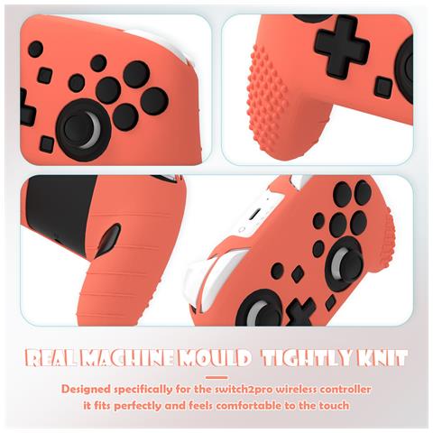 Custodia Protettiva In Silicone Compatibile Con Controller Switch 2 Pro - Confezione Da 2 Black - Foto 6