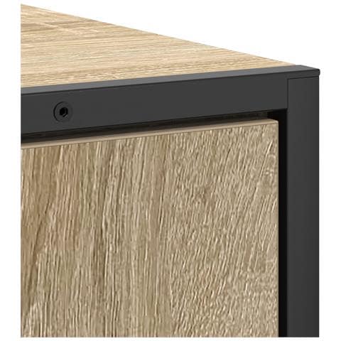 Set di Mobili per Bagno 3 Pezzi in Legno Ingegnerizzato Sonoma Oak, Specchio da Bagno  con Mensola Sonoma Oak 50x12x60 cm Legno Ingegnerizzato - Foto 9