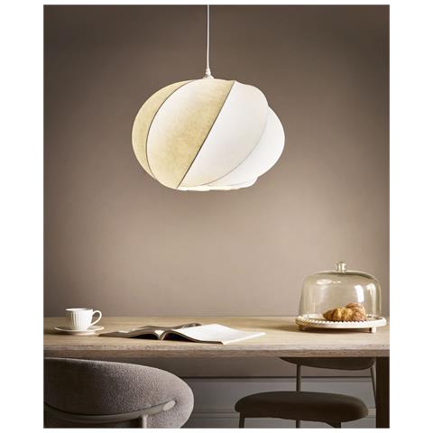 Lampadario Maquine Finta Seta Bianco - Foto 1