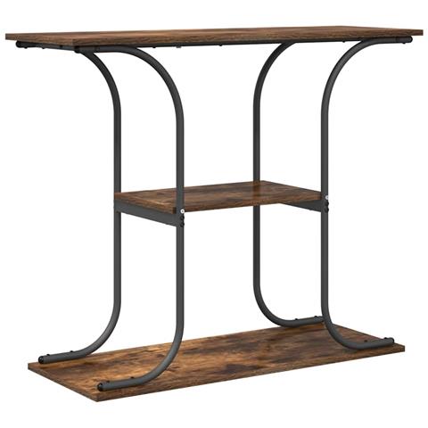 Tavolo consolle con lo scaffale Rovere fumo 101 x 35 x 80.5 cm - Foto 1