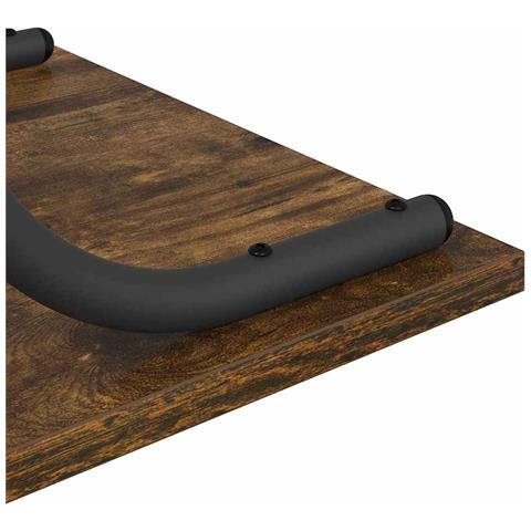 Tavolo consolle con lo scaffale Rovere fumo 101 x 35 x 80.5 cm - Foto 9