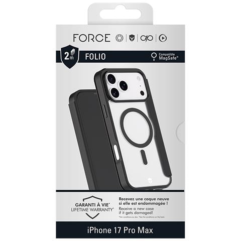 Custodia Folio Magsafe Per Iphone 17 Pro Max Ultra Rinforzata 2m, Nero Transparente - Foto 2