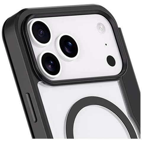 Custodia Folio Magsafe Per Iphone 17 Pro Max Ultra Rinforzata 2m, Nero Transparente - Foto 4