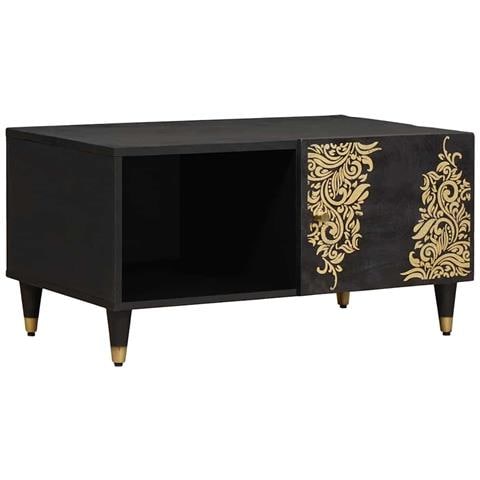 Tavolino da salotto Nero 80 x 50 x 40 cm - Foto 1