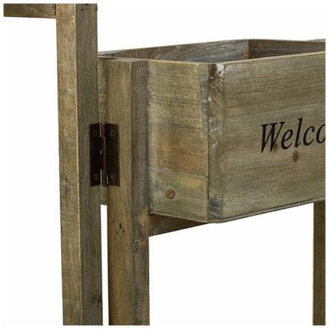 Supporto Con 5 Cesti In Legno Marrone 124x15x90,5h - Foto 8