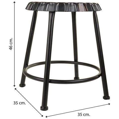 Sgabello In Metallo 35 X 35 X 46h Cm - Foto 4
