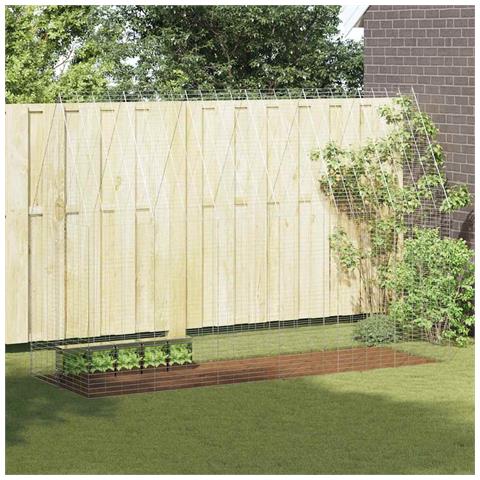 Gabbia per Conigli Argento 300 x 100 x 210 cm Acciaio zincato - Foto 2