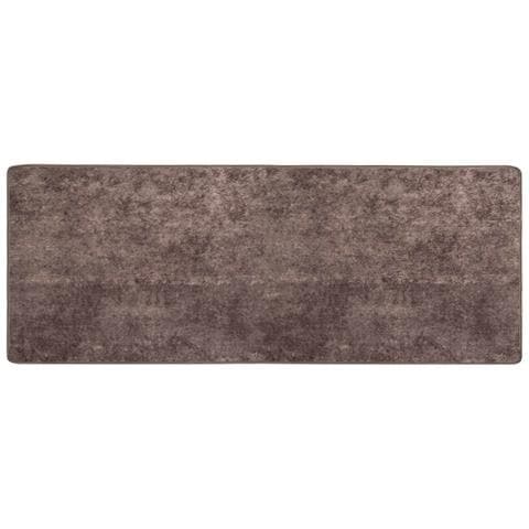 Runner Tappeto MARSA Grigio 250 x 100 cm Poliestere e PVC - Foto 1