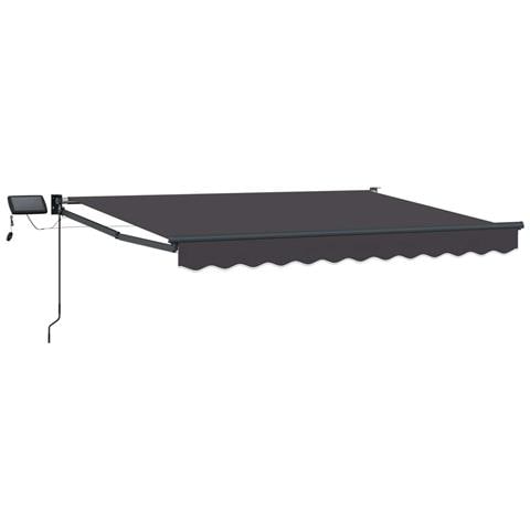 Tenda retrattile manuale con LED Antracite 3,5 x 2,5 m - Foto 1