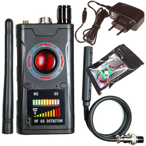 Rilevatore Scanner Di Microspie Gsm Via Radio Gps Auto Magnetici Telecamere Spia Via Radio Wifi Sd Card Kit Completo Di Valigia Caricabatterie E Microspia Allenamento, Manuale In Italiano (k18special) - Foto 1