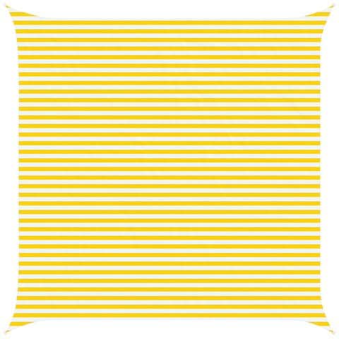 Vela da ombra solare Giallo e Bianco 5 x 5 m - Foto 1