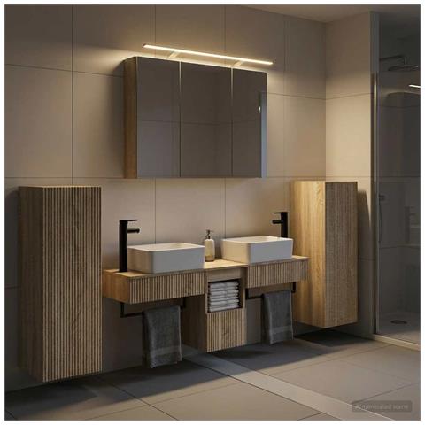 Set di mobili per il bagno 6 pcs Rovere Sonoma - Foto 2