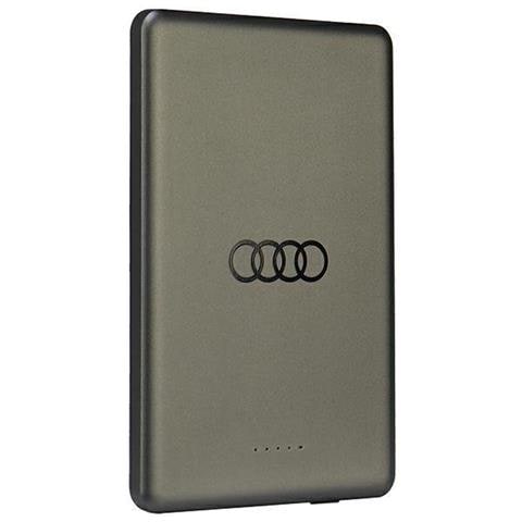 Powerbank Audi Grande Logo Magsafe Induzione 15 W 5000 Mah - Grigio - Foto 1