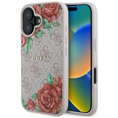 Indovina Custodia Rosa Per Iphone 16 6.1 Con Motivo Floreale, Magsafe - Foto 1