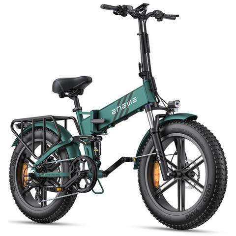 Engine Pro 2.0 Bici Elettrica Pieghevole Fat Tire 20'', Batteria 52V 16Ah, Sospensione Completa per Strada e Fuoristrada, Verde - Foto 1