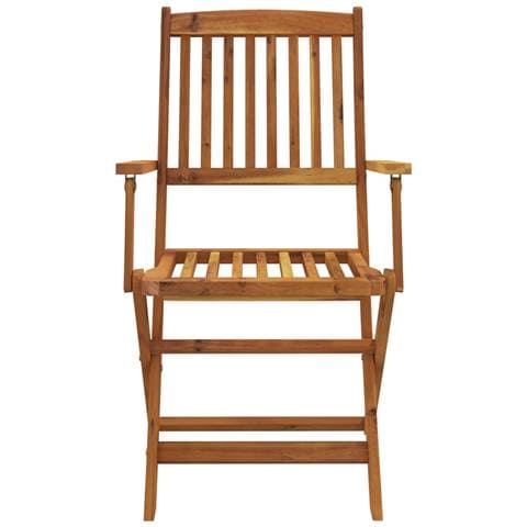 Set Da Pranzo Per Esterni 7 Pz In Legno Massello Di Acacia - Foto 2