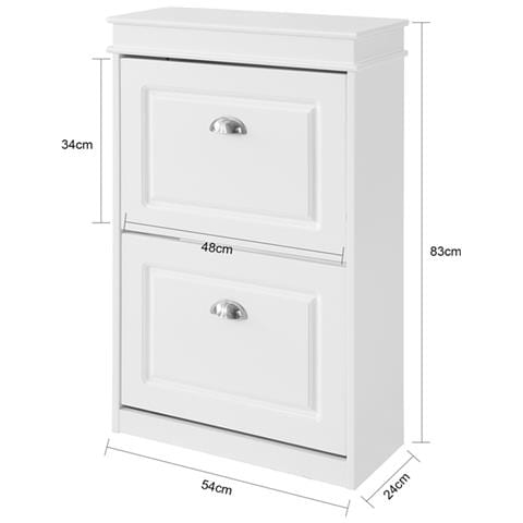 Scarpiera Salvaspazio Slim, Portascarpe Salvaspazio Regolabili, L54*p24*a83 Cm, bianco, Fsr78-w - Foto 2