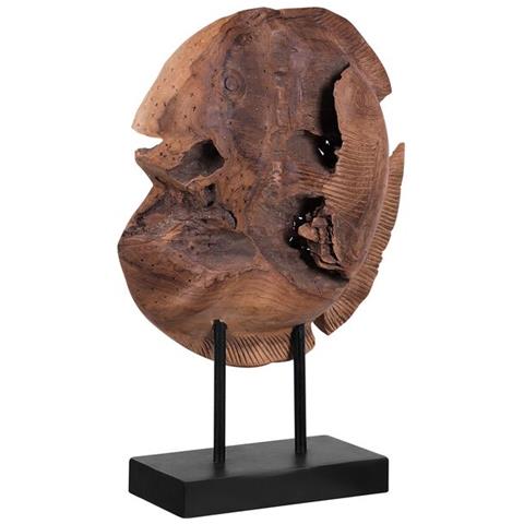 Statuetta Decorativa Pesce In Legno Chiaro Plaice Fish - Foto 7