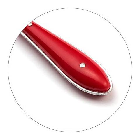 0616 Bistro Servizio Posate, Acciaio Inossidabile, Rosso, 24 Unità - Foto 3