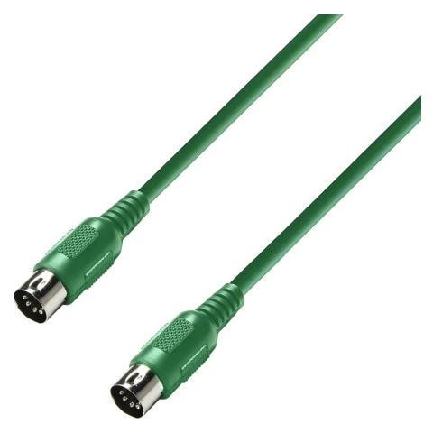 K3 MIDI 0075 GRN 0.75m 5-pin DIN 5-pin DIN Verde cavo audio - Foto 1