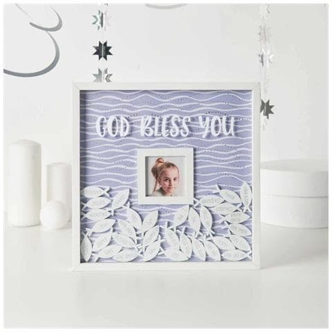 Libro Degli Ospiti Con Cornice Quadrata In Legno Bianco - 30x30 Cm - Foto 1