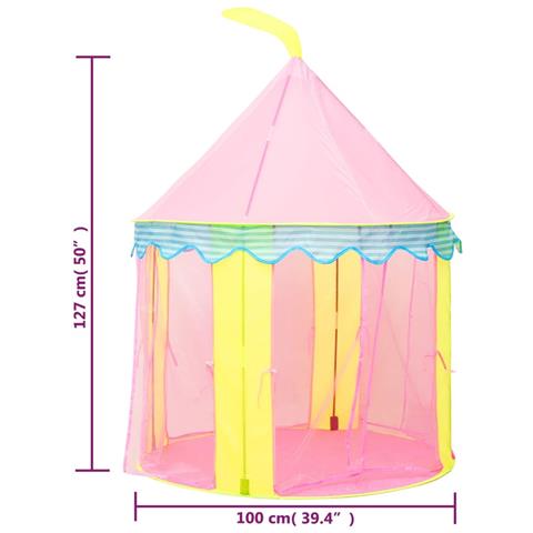 Tenda Da Gioco Per Bambini Rosa 100x100x127 Cm - Foto 2
