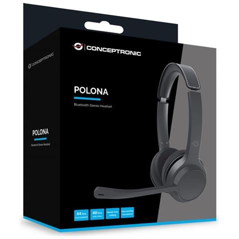 POLONA04B cuffia e auricolare Con cavo e senza cavo A Padiglione Musica e Chiamate USB tipo-C Bluetooth Nero - Foto 6