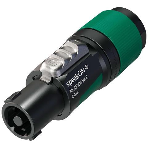 Connettore A 4 Poli Per Cavi Speakon Da 6 A 12 Mm Con Terminale A Vite, Nero / Verde - Foto 1