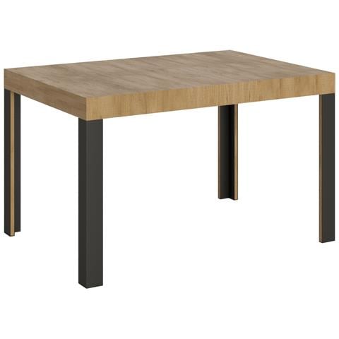 Tavolo Allungabile 90x130/234 Cm Linea Telaio Antracite - Quercia Natura - Foto 6