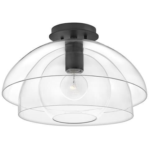 Sospensione Contemporanea Lotus Acciaio Nero Vetro 1 Luce E27 - Foto 5