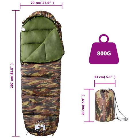 Sacco A Pelo Mummia Da Campeggio Per Adulti 3 Stagioni - Foto 5