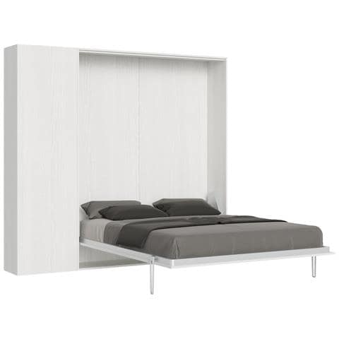 Letto Matrimoniale Kentaro Bianco Frassino Con Colonna Sx-dx - Foto 1