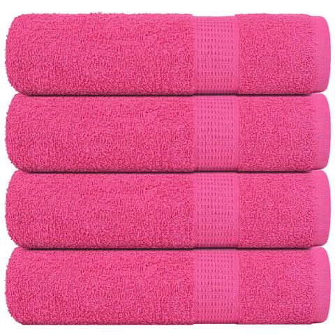 Asciugamani 4 Pz Rosa 50x100 Cm 360 G /m 100% Cotone - Foto 1