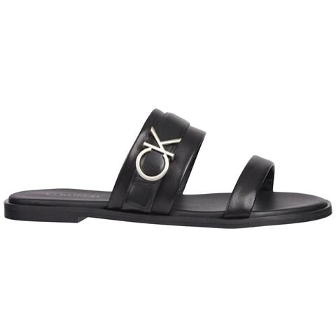 Almond Slide Ciabatte Pelle Scarpe Donna Nero Eu 38, Hw0hw01482 Beh - Foto 1