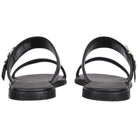 Almond Slide Ciabatte Pelle Scarpe Donna Nero Eu 38, Hw0hw01482 Beh - Foto 3