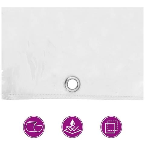Telone Trasparente con Occhielli 4x10 m in PVC - Foto 2